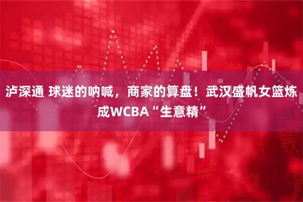 泸深通 球迷的呐喊，商家的算盘！武汉盛帆女篮炼成WCBA“生意精”