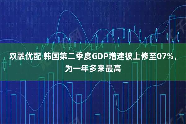 双融优配 韩国第二季度GDP增速被上修至07%，为一年多来最高